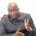 Finance Minister Augustine Ngafuan speaking during a press briefing in Monrovia.
