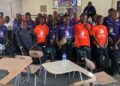 Students at the College of West Africa attend CENTAL’s awareness session on digital violence during the 16 Days of Activism