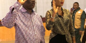 Kimberly Toure and James D. Smith being sworn in during the ALCC General Assembly in Paynesville