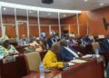 Liberian senators attending a joint committee hearing on the HPX concession agreement at Capitol Hill in Monrovia.