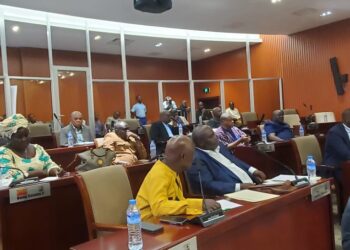 Liberian senators attending a joint committee hearing on the HPX concession agreement at Capitol Hill in Monrovia.