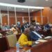 Liberian senators attending a joint committee hearing on the HPX concession agreement at Capitol Hill in Monrovia.