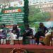 Panelists speaking during Liberia’s 2025 National People’s Climate Justice Summit at the Ministerial Complex in Monrovia.
