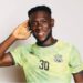 FC Fassell goalkeeper Ameh Savage poses during a photoshoot as the club’s players dominate the Liberia Football Association First Division MVP nominations.