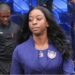 Benita Whitney Urey arrives at football venue during Shaita Angels FC match