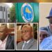 Composite image showing Liberia’s Capitol Building, port authorities, and senior political figures amid port law controversy