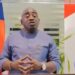 Citizen Movement for Change leader Musa Bility delivers a New Year national address in Monrovia