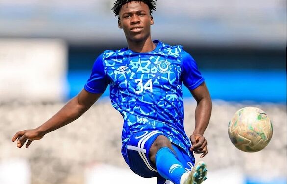Liberian striker Emmanuel Flomo in action during a Rwanda Premier League match
