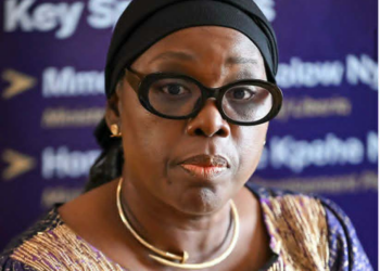 Liberia Foreign Minister Sara Beysolow Nyanti speaks during Davos engagement