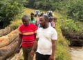 Members of the Polunaken Movement visit the Tienpo Bridge site as fundraising efforts continue to support completion of the long-delayed project.