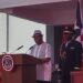 President Joseph Nyuma Boakai delivers his State of the Nation Address at the Capitol grounds following the arson attack on Liberia’s Joint Chambers.