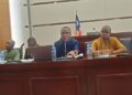 Liberian Senate joint committee hearing on the proposed ArcelorMittal Mineral Development Agreement amendment in Monrovia.