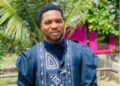 Augustine Saah, newly appointed Director of Press and Public Affairs of the Liberian Senate, during a ceremony at Capitol Hill