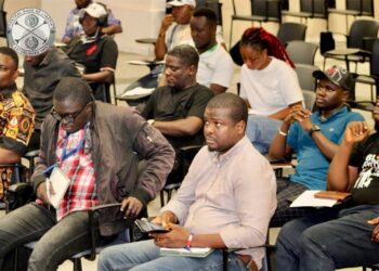 Journalists attend a Central Bank of Liberia media orientation workshop ahead of ECOWAS and WAMZ single-currency meetings in Monrovia.