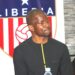 Liberia Football Association President Mustapha I. Raji at an LFA event in Monrovia as a civil society group calls for investigation into an alleged altercation.