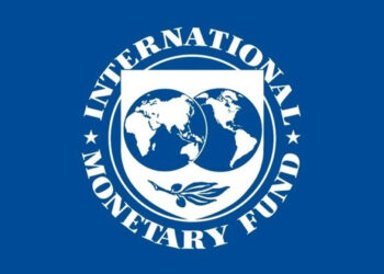 International Monetary Fund logo on blue background