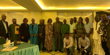 Group photo of LACRA officials, government representatives and stakeholders at oil palm regulation validation meeting in Monrovia