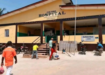 The C.B. Dunbar Comprehensive Hospital in Gbarnga, Bong County, where management reports a decline in maternal mortality in 2025.
