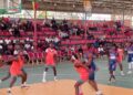 Lofa County basketball team in action at the National County Sports Meet in Paynesville