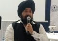 Businessman Upjit Singh Sachdeva speaks at Suehn Legacy Circle gala announcing L$3 million donation to rebuild Suehn Industrial Academy