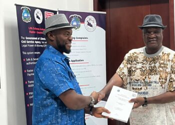 Civil Service Agency presents verification findings to Ministry of Internal Affairs officials in Monrovia