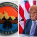Liberia Artisanal Fishermen Association (LAFA) logo and President Joseph Nyuma Boakai featured in a graphic linked to the reduction of canoe license fees for artisanal fishers.