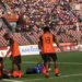 Bong County players confront teammate during County Meet match against River Gee