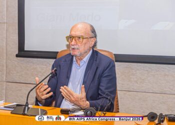 AIPS chief speaking at the conference