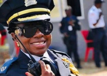 Cecelia Clarke in Liberia National Police uniform