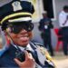 Cecelia Clarke in Liberia National Police uniform