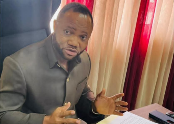 LPRC Managing Director Amos B. Tweh speaking during a press briefing on petroleum taxation in Liberia