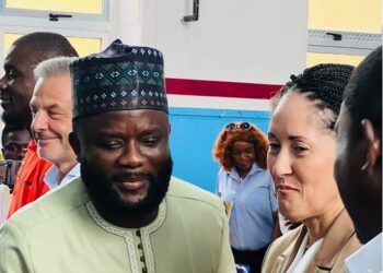 National Port Authority officials and University of Liberia administrators at the launch of a $1 million campaign to rehabilitate UL infrastructure in Monrovia.