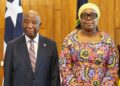 President Boakai and minister of foreign affairs Sara Beysolow Nyanti