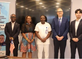 World Bank officials and NaFAA representatives during an implementation support mission reviewing fisheries investments in Liberia.