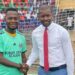 Robert Wuo Freahn and Mustapha Raji during football engagement in Paynesville