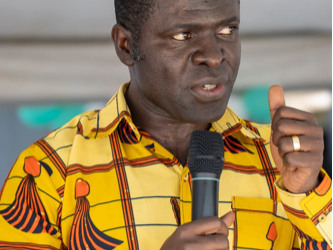 EPA official addresses media on enforcement actions related to Bea Mountain Mining pollution claims in Liberia.