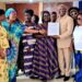 Grand Gedeh citizens present a plaque of honor to Dr. William Deiyan Towah during a recognition ceremony in Monrovia.