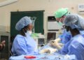 Firestone Liberia and Children’s Surgery International doctors perform pediatric surgery during a medical mission at Du-side Hospital.