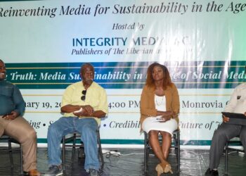 Panel discussion at Integrity Media Forum 2026 in Monrovia addressing media sustainability