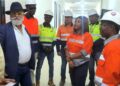 ArcelorMittal mining chief Kleber Silva touring Yekepa Hospital in Nimba County