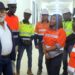 ArcelorMittal mining chief Kleber Silva touring Yekepa Hospital in Nimba County