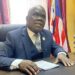 Grand Kru County Senator Numene T. H. Bartekwa speaks in his office at the Capitol Building in Monrovia.