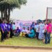 Women participate in cervical cancer screening outreach at Monrovia market led by JFK Medical Center.