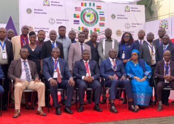 West African Monetary Zone officials pose in Monrovia as Liberia assumes chairmanship of the WAMZ Technical Committee.
