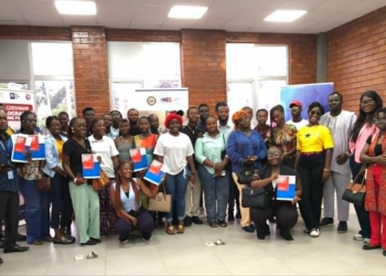 Youth participants attending Naymote democracy lecture forum in Paynesville