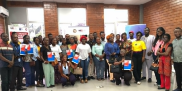 Youth participants attending Naymote democracy lecture forum in Paynesville