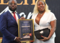Wilson T. Nyanneh receives Key to the City award at Monrovia City Hall