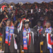 University of Liberia graduates celebrating during the 105th commencement ceremony at the Fendell campus