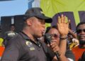 STAND chairman Mulbah Morlu addresses supporters in Monrovia