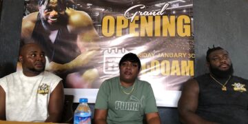 Officials and staff sit at the launch of MASS Gym, a new fitness facility opened by Jesse’s Lodge in Johnsonville.